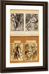 British Snipers Camouflage (Early Pictures), Study Folder For Book Concealing Coloration In The Animal Kingdom By Abbott Handerson Thayer Fine Art Print