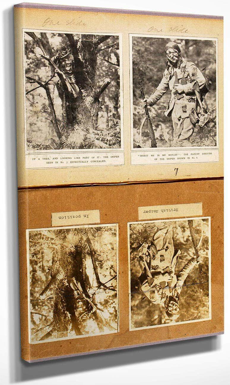 British Snipers Camouflage (Early Pictures), Study Folder For Book Concealing Coloration In The Animal Kingdom By Abbott Handerson Thayer Fine Art Print