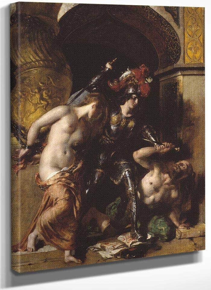 Britomart Redeems Faire Amoret By William Etty Fine Art Print