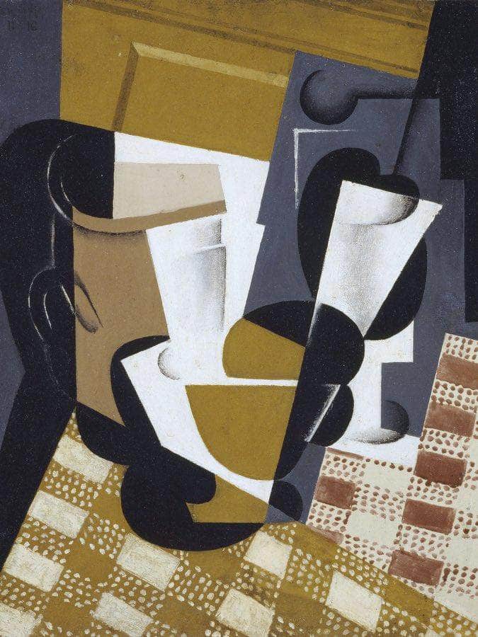 Broc Et Verre (Wine Jug And Glass) By Juan Gris Fine Art Print