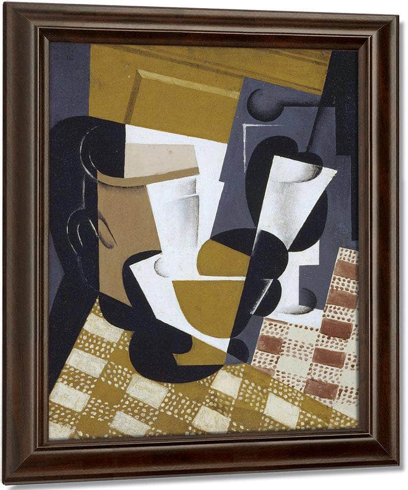 Broc Et Verre (Wine Jug And Glass) By Juan Gris Fine Art Print