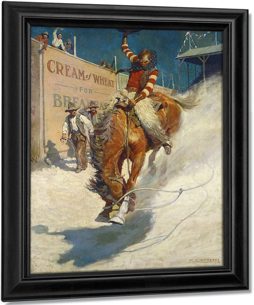 Bronco Buster By NC Wyeth Fine Art Print