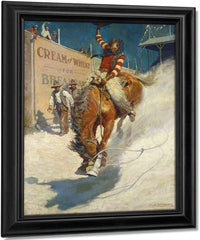 Bronco Buster By NC Wyeth Fine Art Print