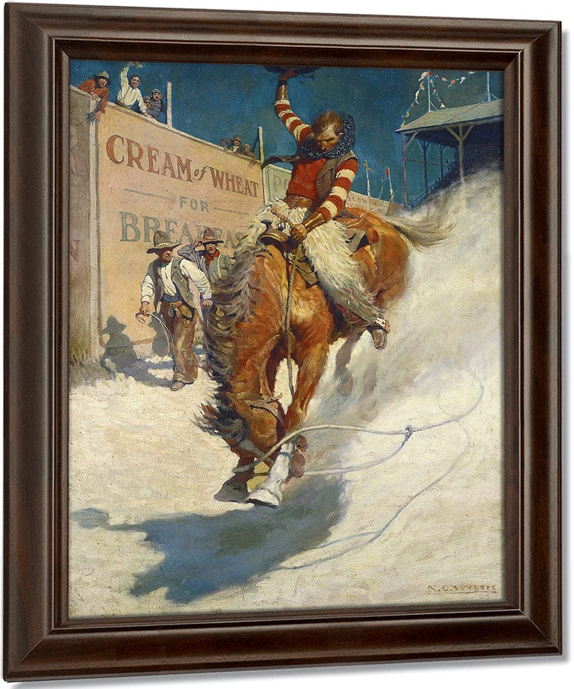 Bronco Buster By NC Wyeth Fine Art Print