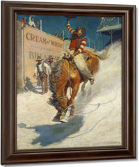 Bronco Buster By NC Wyeth Fine Art Print