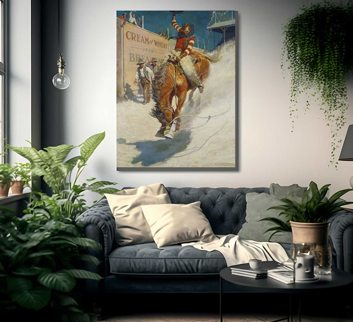 Bronco Buster By NC Wyeth Fine Art Print