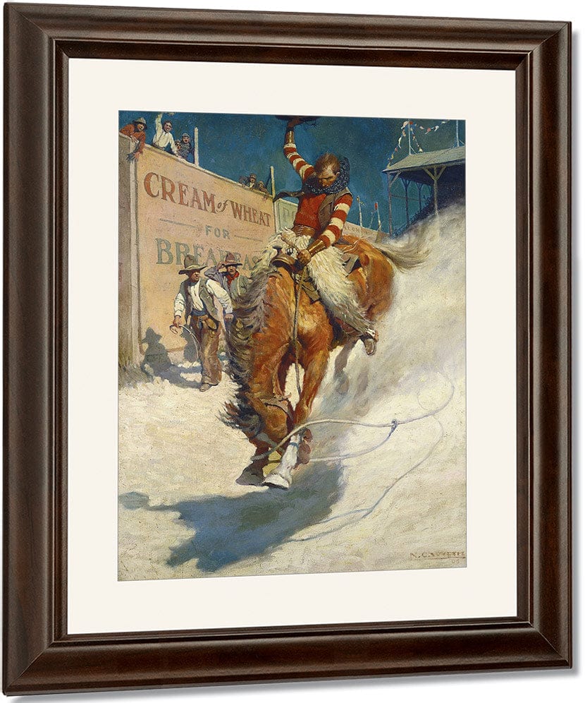 Bronco Buster By NC Wyeth Fine Art Print