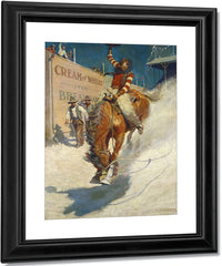 Bronco Buster By NC Wyeth Fine Art Print