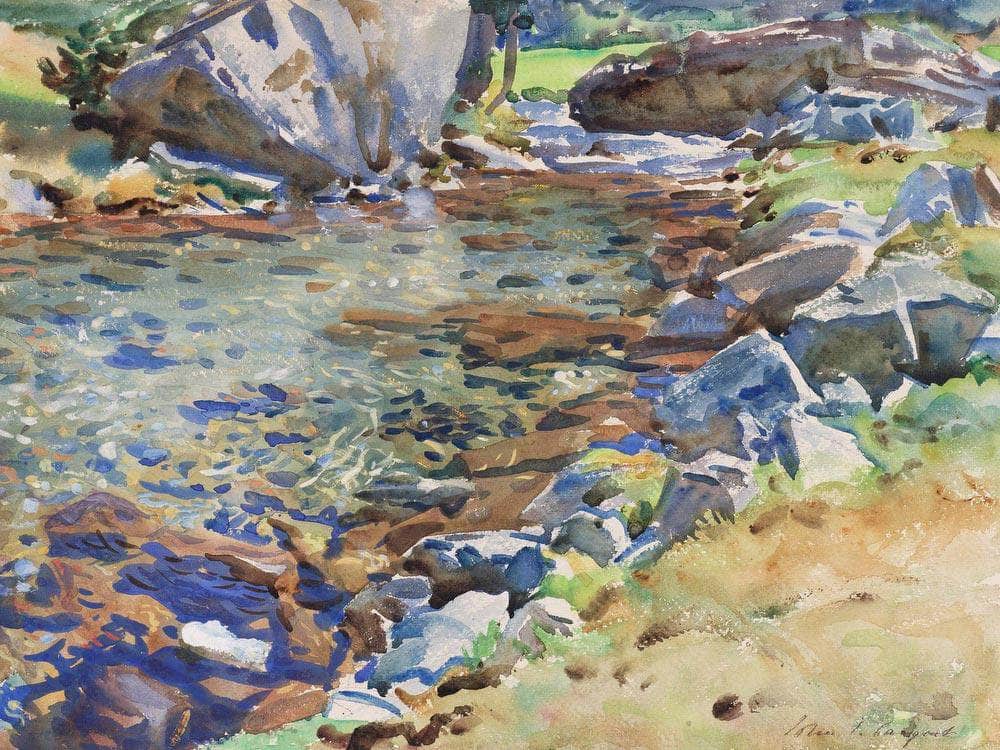 Brook Among Rocks By John Singer Sargent Fine Art Print
