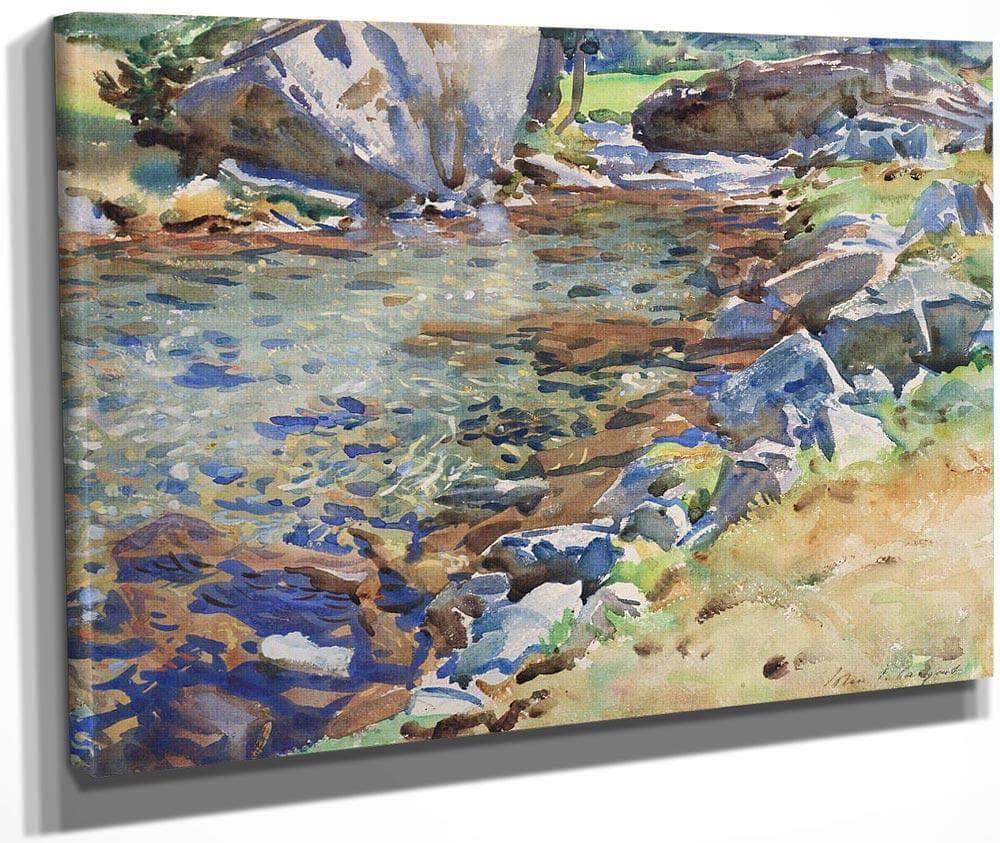 Brook Among Rocks By John Singer Sargent Fine Art Print