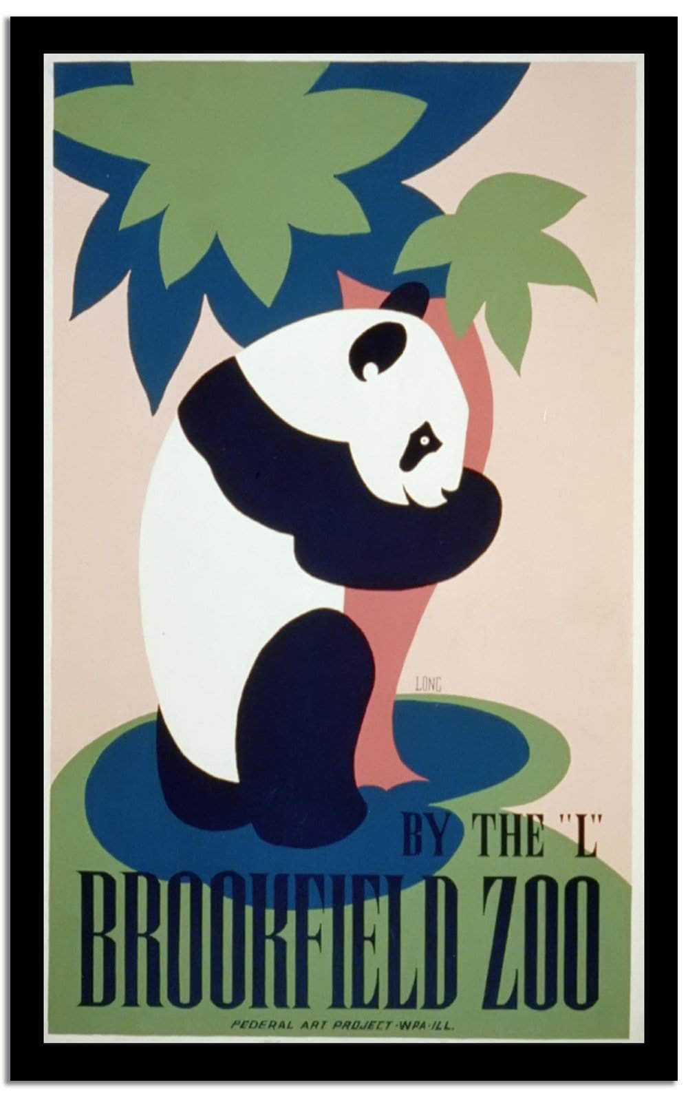 Brookeield Zoo  Vintage Poster Fine Art Print
