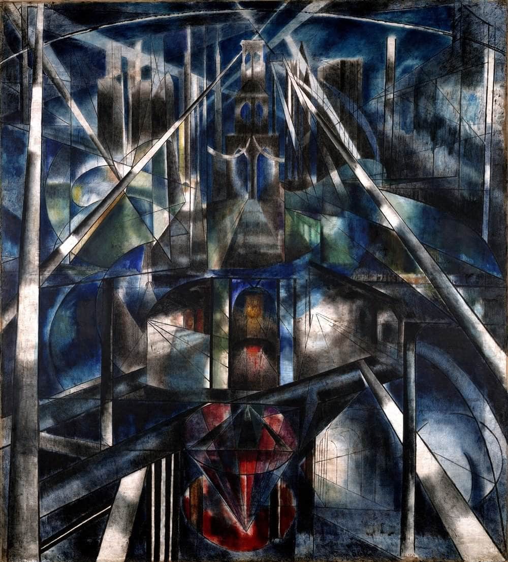 Brooklyn Bridge Painting Joseph Stella Canvas Art Fine Art Print