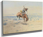 Bucking Bronco By Charles Marion Russell Fine Art Print