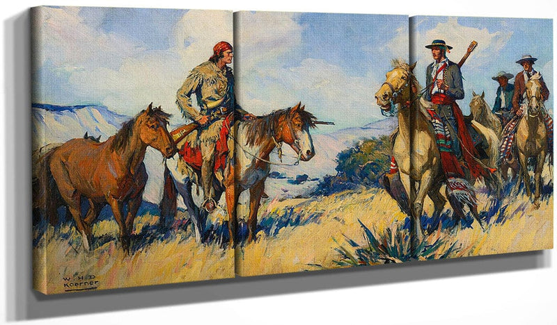 Buckskin And Foofaraw By William Henry Dethlef Koerner Fine Art Print