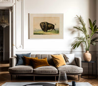 Buffalo Bull Grazing  No.2 By George Catlin Fine Art Print