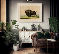 Buffalo Bull Grazing  No.2 By George Catlin Fine Art Print