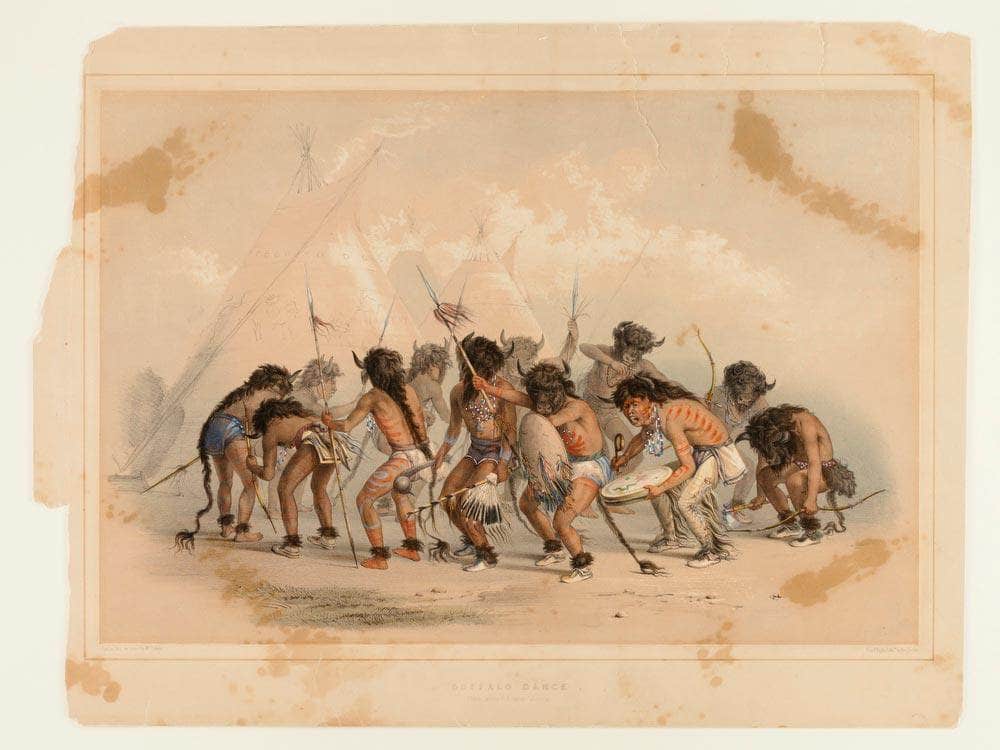 Buffalo Dance No.8 By George Catlin Fine Art Print