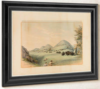 Buffalo Hunt; Approaching In A Ravine  No. 11 By George Catlin Fine Art Print