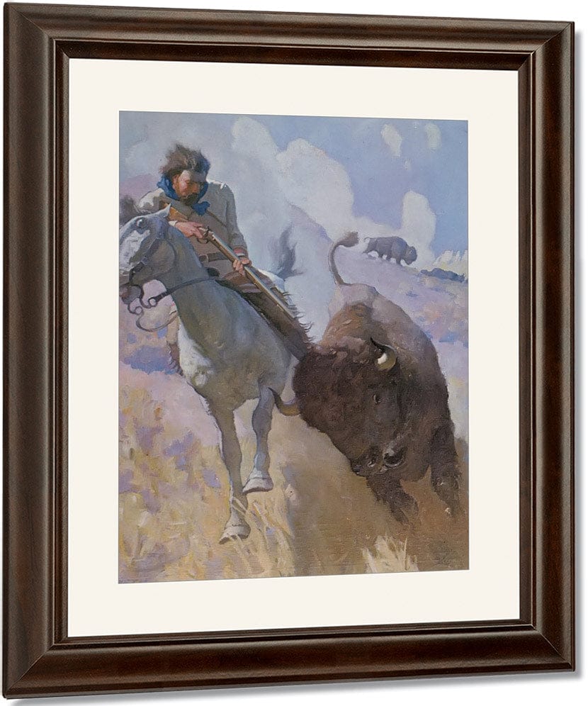 Buffalo Hunt By NC Wyeth Fine Art Print