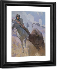 Buffalo Hunt By NC Wyeth Fine Art Print