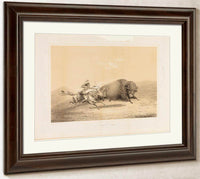 Buffalo Hunt, Chase  No. 5 By George Catlin Fine Art Print