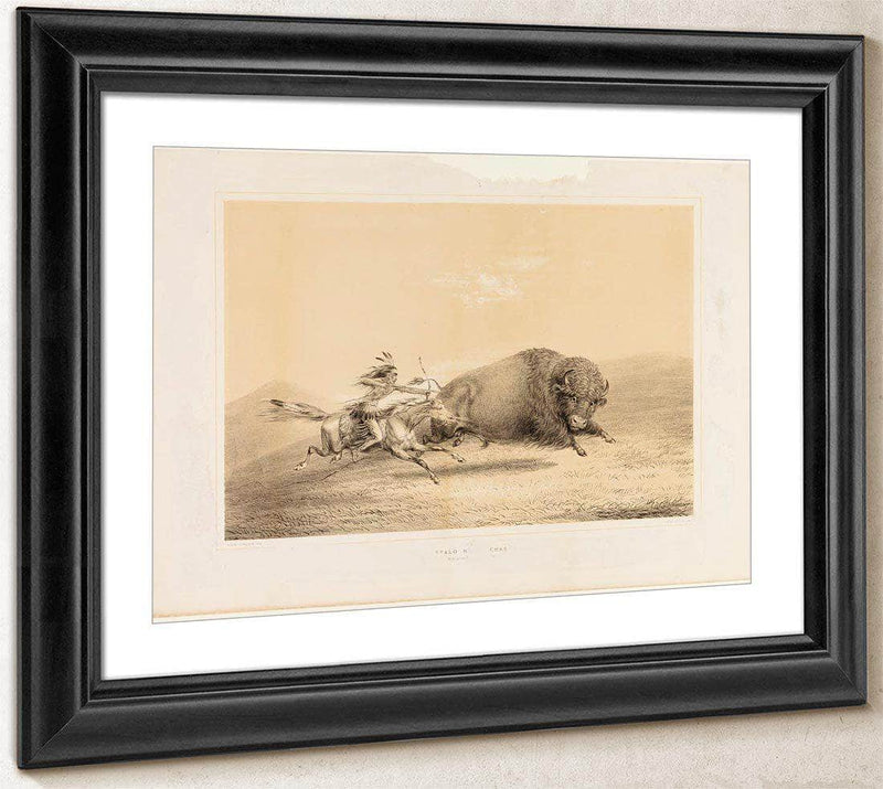 Buffalo Hunt, Chase  No. 5 By George Catlin Fine Art Print