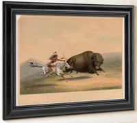Buffalo Hunt, Chase  No. 6 By George Catlin Fine Art Print