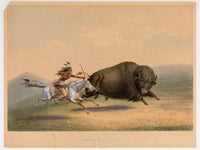 Buffalo Hunt, Chase  No. 6 By George Catlin Fine Art Print