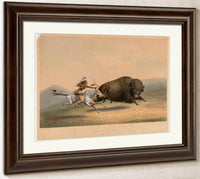 Buffalo Hunt, Chase  No. 6 By George Catlin Fine Art Print