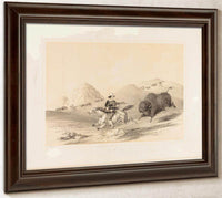 Buffalo Hunt Chasing Back No. 12 By George Catlin Fine Art Print
