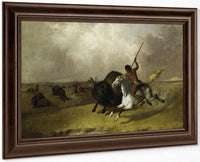 Buffalo Hunt On The Southwestern Prairies By John Mix Stanley Fine Art Print
