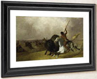 Buffalo Hunt On The Southwestern Prairies By John Mix Stanley Fine Art Print
