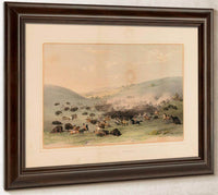 Buffalo Hunt Surround  No. 9 By George Catlin Fine Art Print