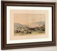 Buffalo Hunt Surround  No. 9 By George Catlin Fine Art Print