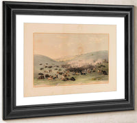 Buffalo Hunt Surround  No. 9 By George Catlin Fine Art Print