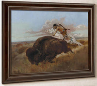 Buffalo Hunting By Charles Marion Russell Fine Art Print
