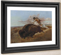 Buffalo Hunting By Charles Marion Russell Fine Art Print