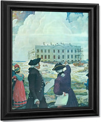 Building The First White House By NC Wyeth Fine Art Print