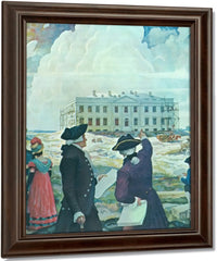 Building The First White House By NC Wyeth Fine Art Print