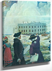 Building The First White House By NC Wyeth Fine Art Print