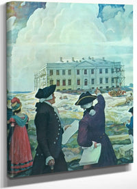 Building The First White House By NC Wyeth Fine Art Print