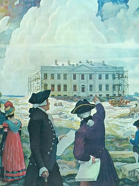 Building The First White House By NC Wyeth Fine Art Print