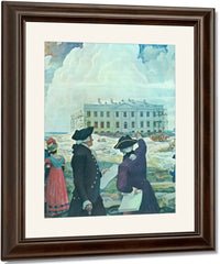 Building The First White House By NC Wyeth Fine Art Print
