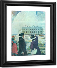Building The First White House By NC Wyeth Fine Art Print