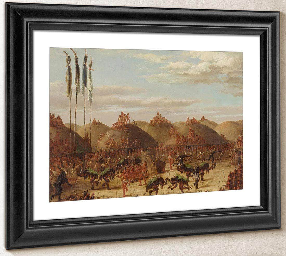Bull Dance, Mandan O Kee Pa Ceremony By George Catlin Fine Art Print