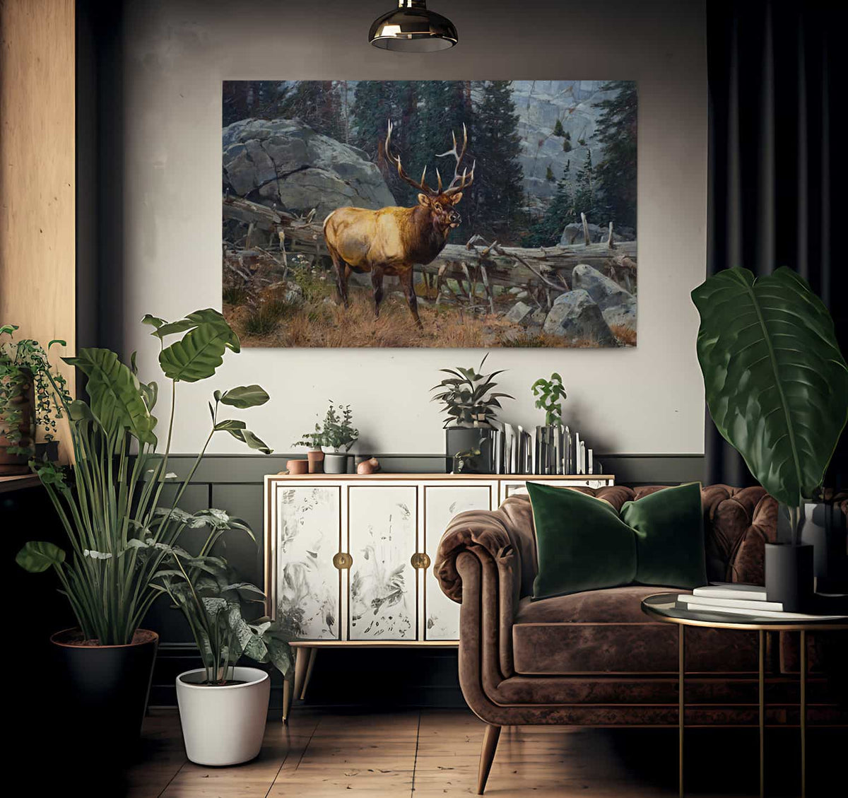 Bull Elk In The High Country By Carl Rungius Fine Art Print