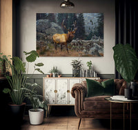 Bull Elk In The High Country By Carl Rungius Fine Art Print