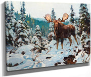 Bull Moose By Carl Rungius Fine Art Print