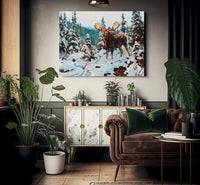 Bull Moose By Carl Rungius Fine Art Print