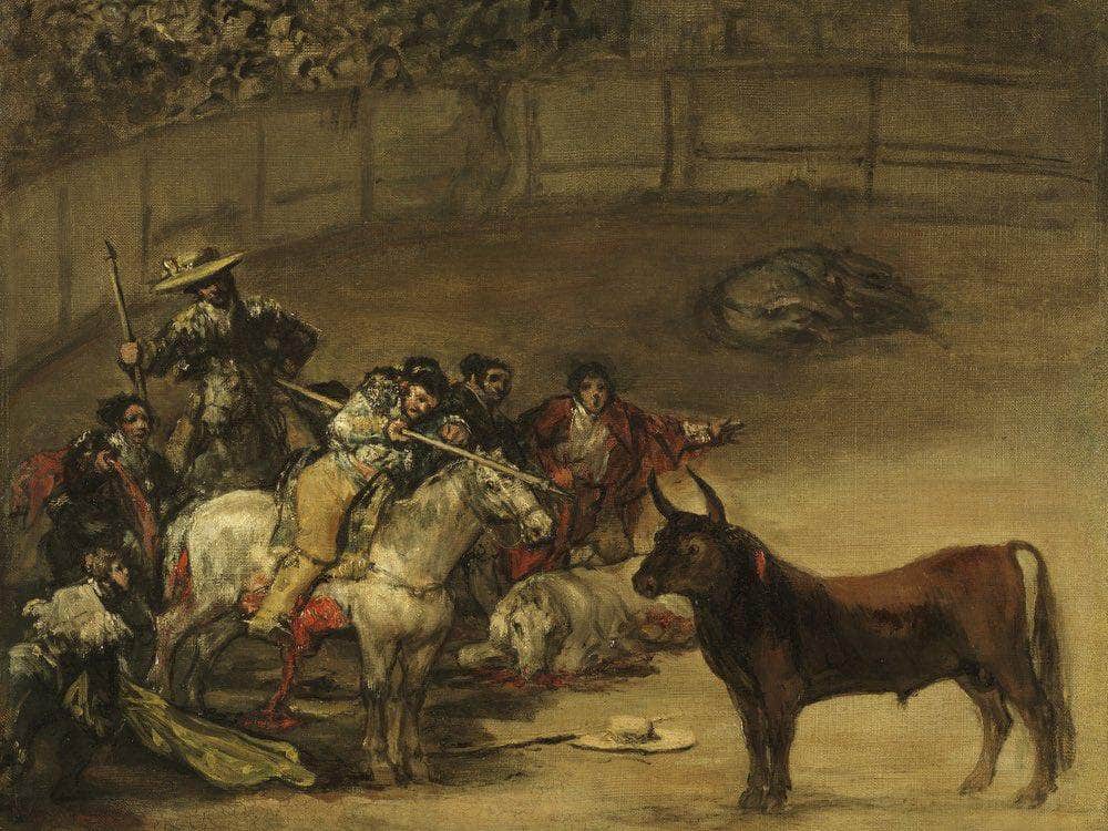 Bullfight Suerte De Varas By Francisco De Goya Fine Art Print